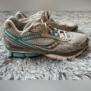 Women’s Saucony Hurricane 14 Silver/Teal Running Shoes Size 7.5 – Used